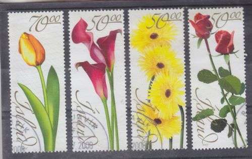 ICELAND ++ 2005 ++ "FLOWERS" - SEE BELOW ++ SET OF 4 ++ VFU ++ C/V R145 ++ SG 1100-1103