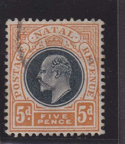 1902-03 ++ KE VII ++ 5d BLACK & ORANGE (WMK INV - SEE SCAN BELOW) ++ VFU ++ C/V R2000 ++ SACC 116a