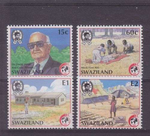 SWAZILAND ++ 1989 ++ "125th ANNIV OF INT. RED CROSS" ++ SET OF 4 ++ MNH ++ SG 553-556