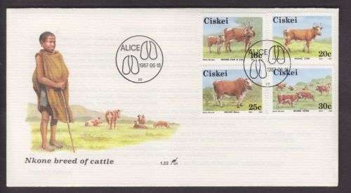 FDC 1.22 ++ 1987 ++ "NKONE CATTLE" ++ SEE SCAN BELOW