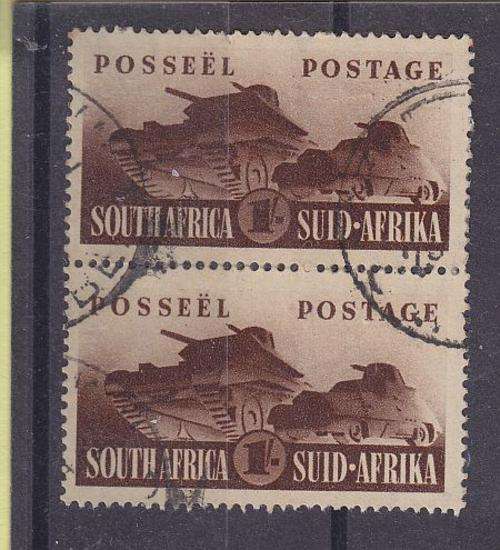 1941-42 ++ "LARGE WARS" ++ 1s BROWN - TANK CORPS ++ VERT PAIR ++ VFU ++ SACC 94