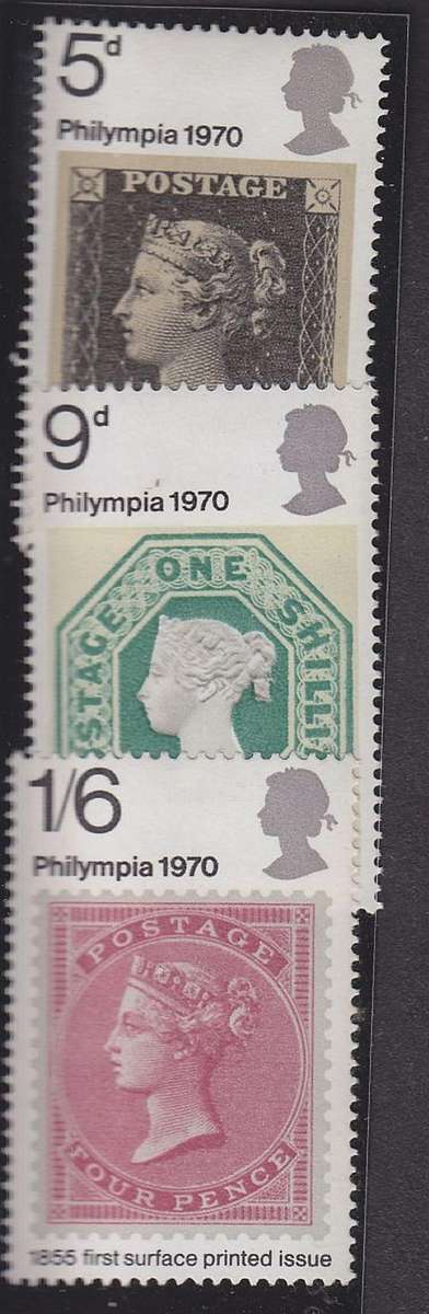 1970 ++ "PHILYMPIA" ++ SET OF 3 ++ MHL ++ SG 835-837