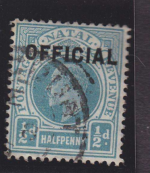 1904 ++ KE VII ++ "OFFICIAL" ++ 1/2d BLUE-GREEN ++ FU ++ SACC 1