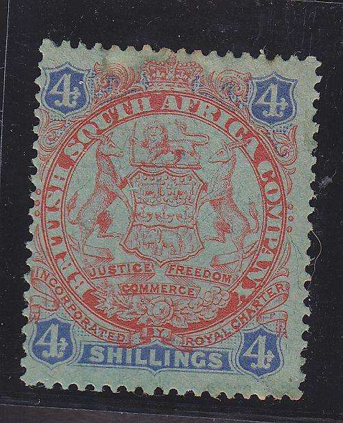 1896 ++ DEF ISSUE ++ 4s ORANGE RED & BLUE ON GREEN ++ MH - SEE BELOW ++ C/V R800 ++ SACC 37
