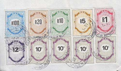 REVENUE ++ 1993-96 ++ "NICE VARIETY OF VALUES" ON PIECE ++ FU ++ SEE SCAN BELOW