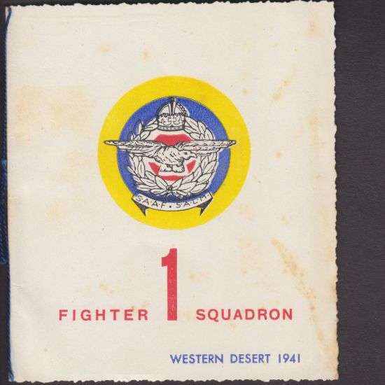 CHRISTMAS CARD ++ 1941 ++ "1 FIGHTER SQUADRON - WESTERN DESERT" ++ SEE SCANS BELOW