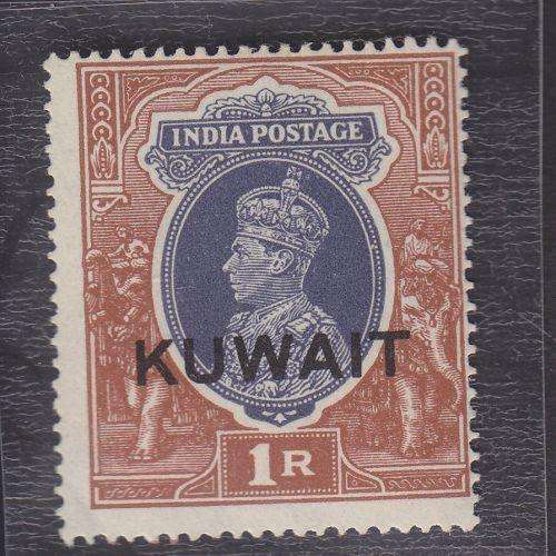 1939 ++ KG VI ++ 1r GREY & RED-BROWN FROM INDIA OVPT ++ MHL - SEE BELOW ++ C/V R410 ++ SG 47