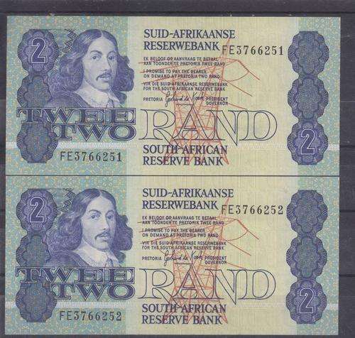 GERHARD DE KOCK ++ R2 x 2 ++ PREFIX "FE" - NO FOLLOWING ++ UNCIRCULATED - SEE BELOW