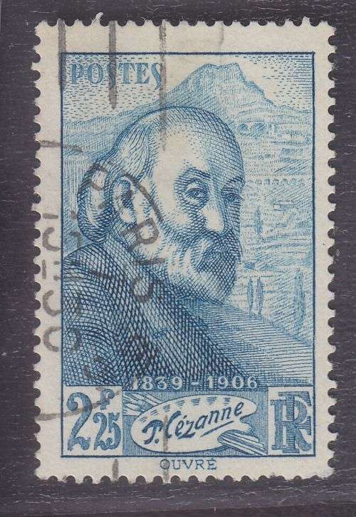 FRANCE ++ 1939 ++ "BIRTH CENT. OF PAUL CEZANNE" ++ 2f25 BLUE ++ FU ++ C/V R43 ++ SG 633