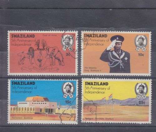 1973 ++ "5TH ANNIV OF INDEPENDENCE" ++ SET OF 4 ++ VFU ++ C/V R27 ++ SG 204-207