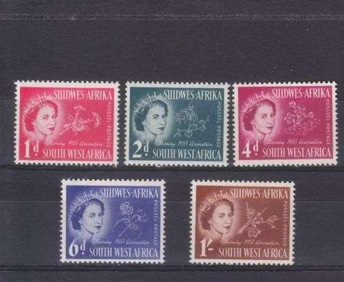 1953 ++ "CORONATION OF QE II" ++ SET OF 5 ++ MNH ++ C/V R35 ++ SAC 177-181