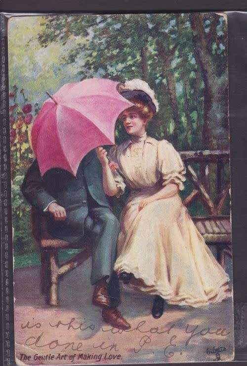 TUCK'S POST CARD ++ 1909 ++ "THE ART OF MAKING LOVE" ++ POSTED KOKSTAD - KING WILLIAMSTOWN TO FORT B