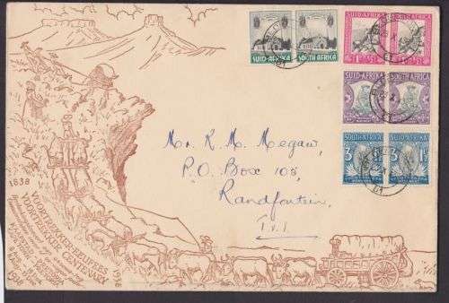 COM COVER ++ 1938 ++ "VOORTREKKER CENTENARY" - PMK BLOEMFONTEIN ++ SEE SCAN BELOW