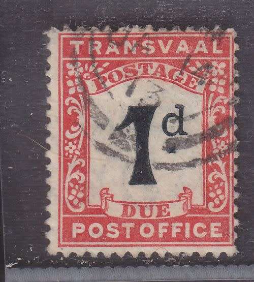 1907 ++ "POSTAGE DUE" ++ 1d BLACK & SCARLET ++ FU ++ SACC 2