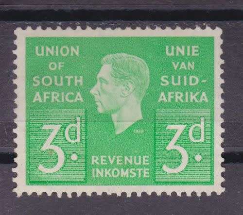 REVENUE ++ 1938 ++ KG VI ++ 3d GREEN ++ FU ++ BT 34