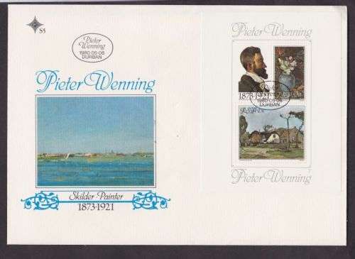 FDC S5 ++ 1980 ++ "PIETER WENNING - PAINTER" ++ MIN SHEET ++ SEE SCAN BELOW