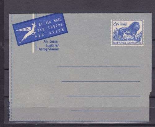 AIR LETTER ++ 6d "LION" ++ MINT - COMPLETE ++ SEE SCANS BELOW