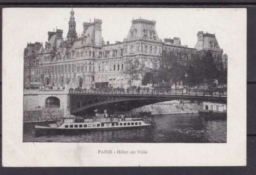 FRANCE ++ POST CARD ++ "PARIS - HOTEL DE VILLE" ++ MINT ++ SEE SCANS BELOW
