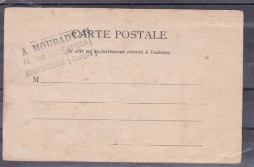 TURKEY ++ POST CARD ++ "COSTANTINOPLE" ++ MINT (STAMP REMOVED FROM FRONT) ++ SEE BELOW