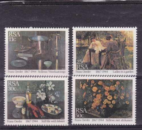 RSA ++ 1985 ++ "PAINTINGS BY FRANS DAVID OERDER" ++ SET OF 4 ++ MNH ++ SACC 682-685