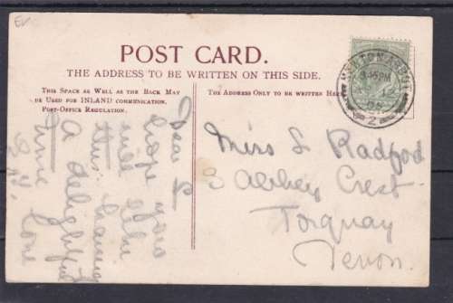GB ++ POST CARD ++ 1905 ++ "IN BRADLEY WOODS, NEWTON ABBOT" ++ FU ++ SEE SCANS BELOW
