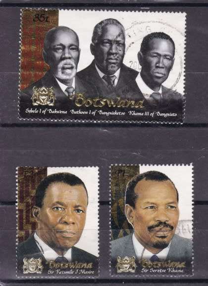 BOTSWANA ++ 2000 ++ "CHIEFSS & PRESIDENTS" ++ SHORT SET OF 3 ++ FU ++ SG 925-927