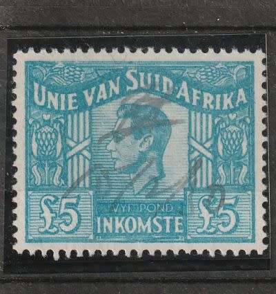 U of SA, 1946, KGVI, £5, BLUE , FU, BT 79