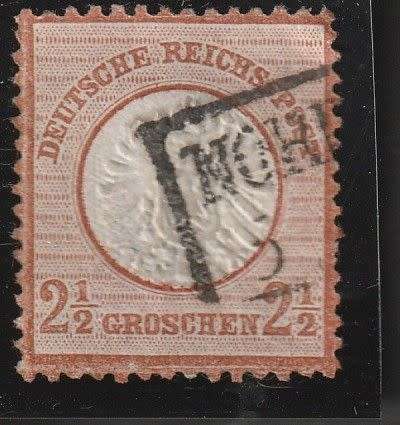 GERMANY, 1872, DEF. ISSUE, 2½g, BROWN, USED, C/V R2400, SG 21