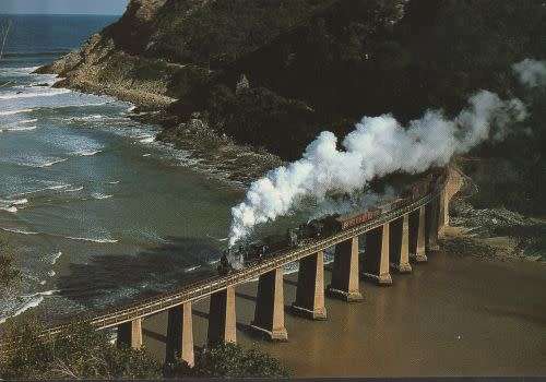 RSA, POSTCARD, 2 VINTAGE  CLASS 7A AND 7B TRAINS, MIN