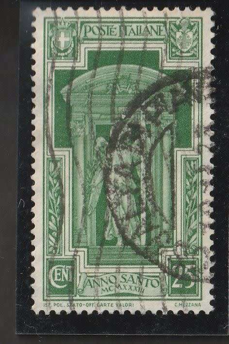 ITALY, 1933, `HOLY YEAR`, 25c, GREEN, USED, SG 385