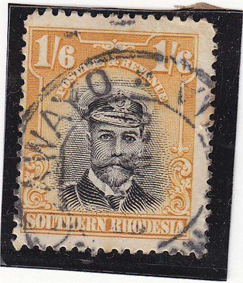 SOUTHERN RHODESIA 1924 KING GEORGE V 1/6 USED SACC 11 CV R300