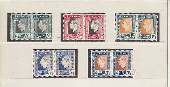 1937 ++ COR OF KG VI ++ SET OF 5 IN PRES PACK ++ MNH ++ SACC 70-74 (SEE SCAN BELOW)