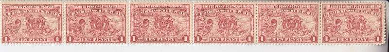 1895 ++ 1d COM PENNY POSTAGE ++ STRIP OF 6 ++ MNH ++ SACC 222 (SEE SCAN BELOW)
