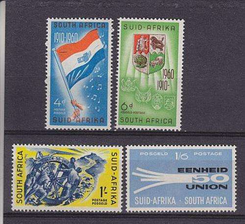 1960 ++ 50th ANIV OF UNION ++ SET OF 4 ++ MNH ++ SACC 178-181