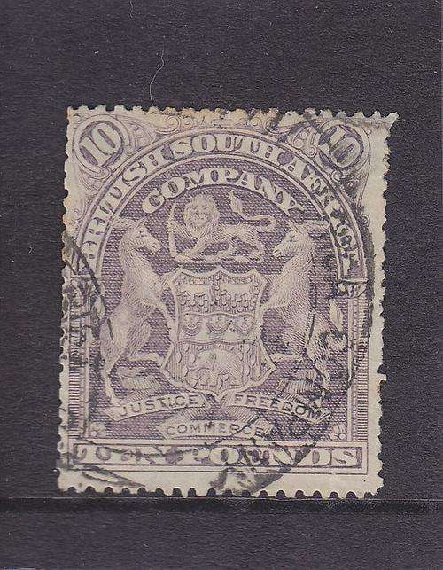 !!VERY RARE!! ++ 1901 ++ ÂÃÂ£10 LILAC ++ VF FISCALLY USED? ++ C/V R30000 ++ SACC 87