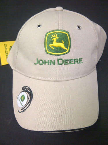 JOHN DEERE KHAKI GOLF MARKER CAP