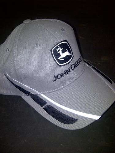 JOHN DEERE CAP BLACK WHITE STRIPES ORIGINAL