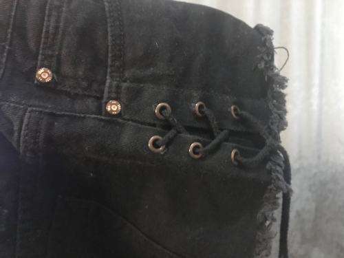 Black denim shorts Size 12