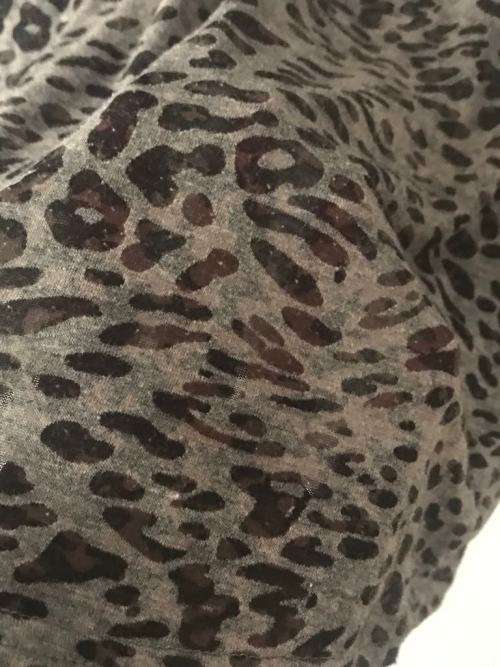 Cheetah sheer long sleeve top SIZE LARGE