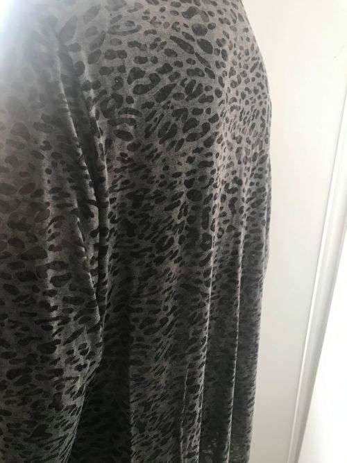 Cheetah sheer long sleeve top SIZE LARGE