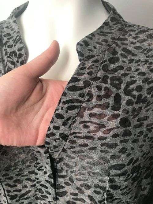Cheetah sheer long sleeve top SIZE LARGE