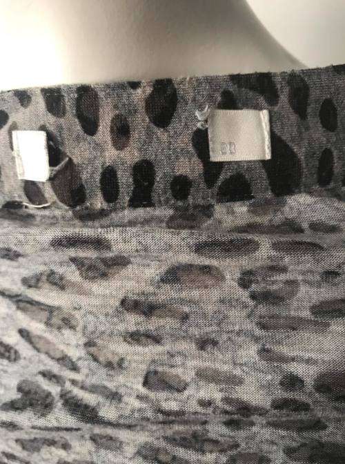 Cheetah sheer long sleeve top SIZE LARGE