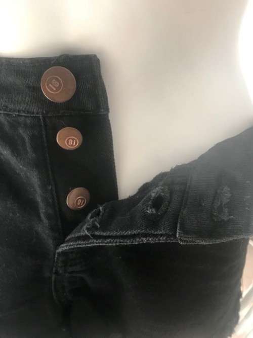 Black denim shorts Size 12