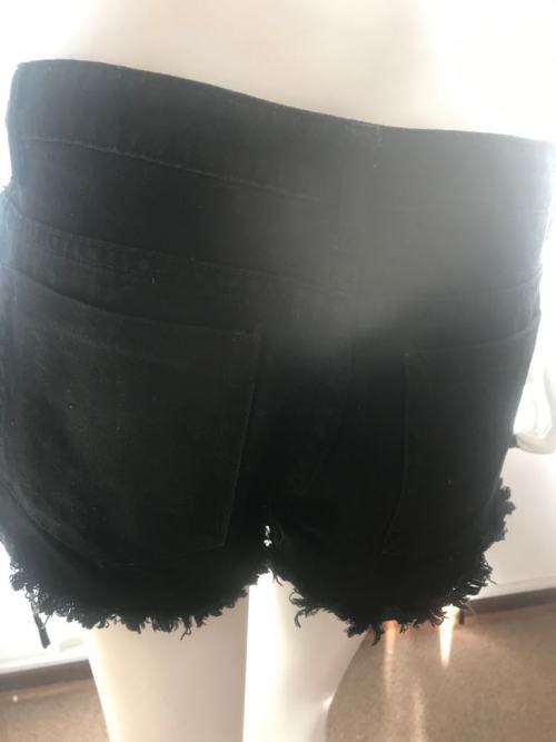 Black denim shorts Size 12