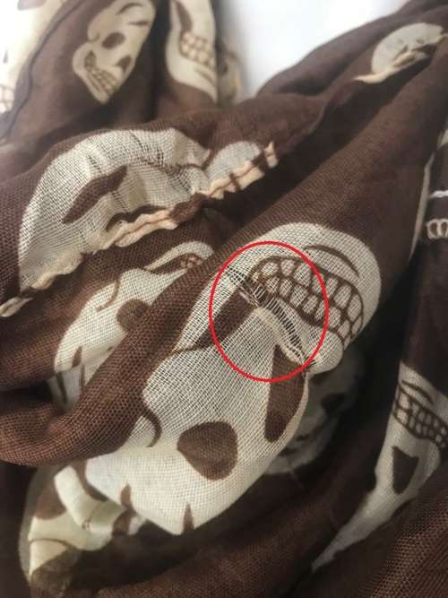 Brown skull infinity scarf