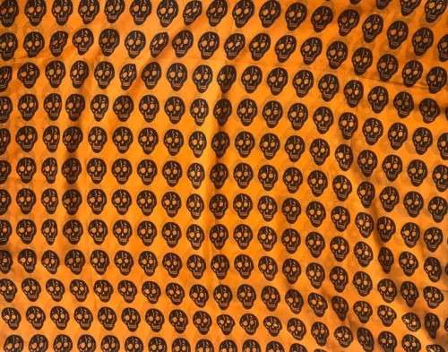 Orange skull infinity scarf