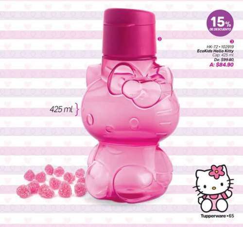 LAST 1! Limited Edition Tupperware Hello Kitty Eco Flip Top Water Bottle