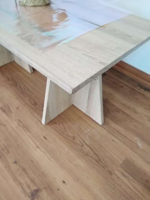 Wooden coffee table and side stand
