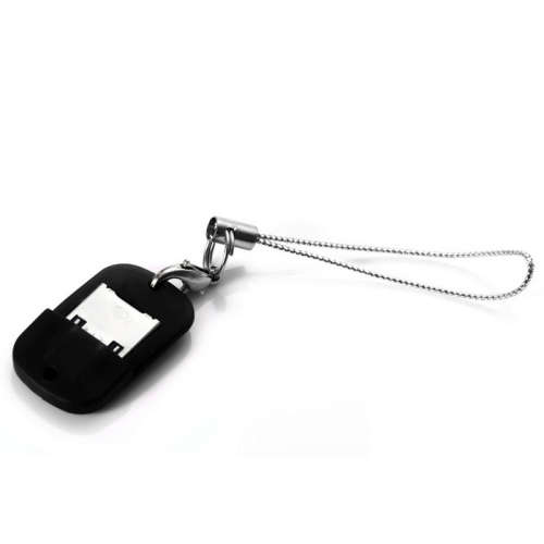 Micro USB to USB 2.0 OTG Adapter. With keychain. Black