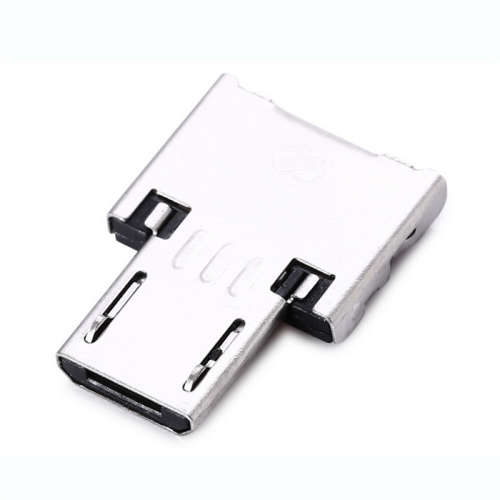 Micro USB to USB 2.0 OTG Adapter. With keychain. Black